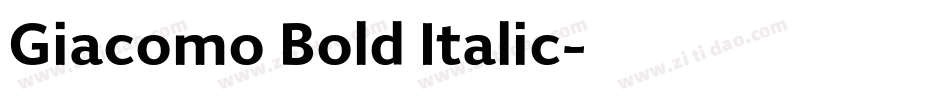 Giacomo Bold Italic字体转换